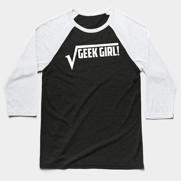 Geek Girl Baseball T-Shirt by Portals